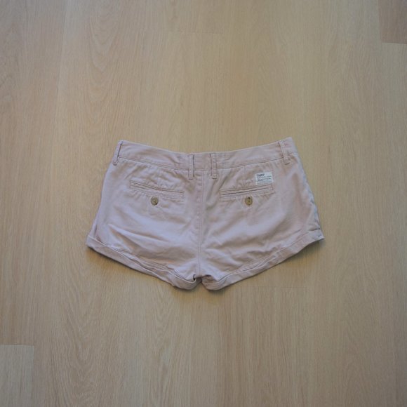 Vintage y2k TNA Light Pink Cuffed Micro Shorts - Picture 4 of 8